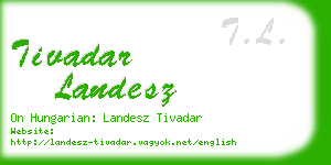 tivadar landesz business card